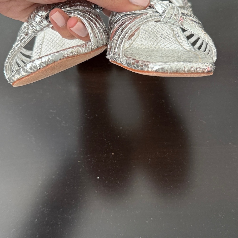 Loeffler Randall Olivia Silver Snake Pumps - Picture 5 of 9